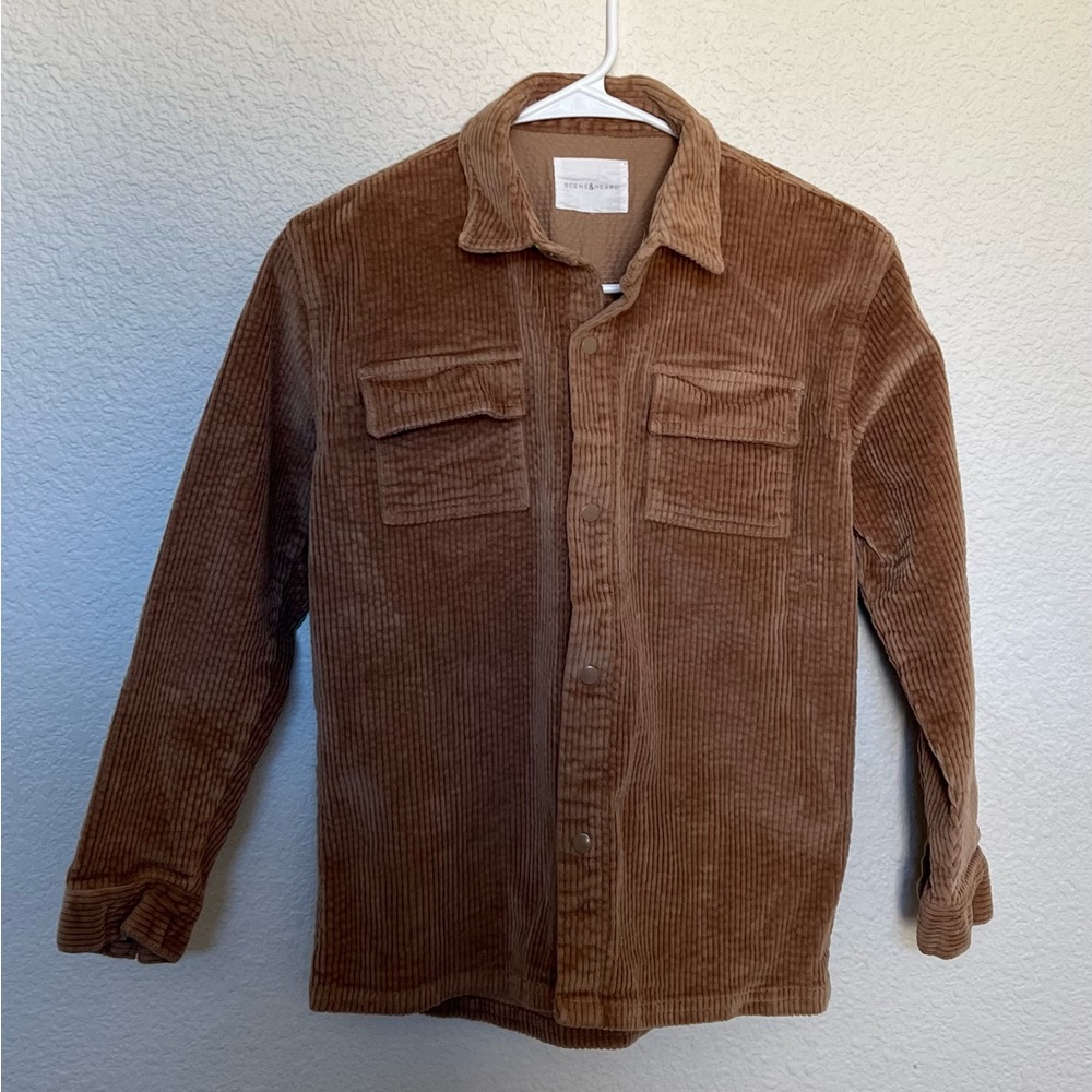 Stylish Tan Corduroy Kids Jacket
